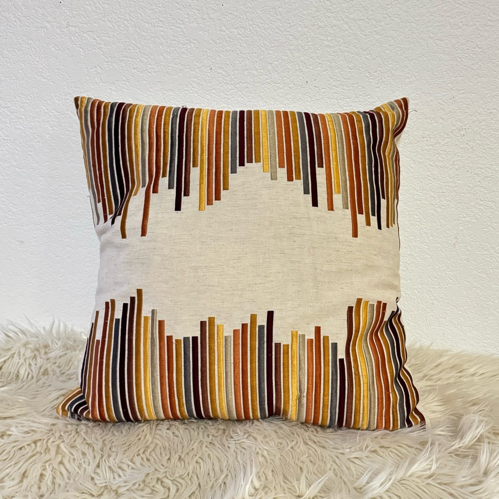 Muted Jewel Tones Step Accent Pillow Cover